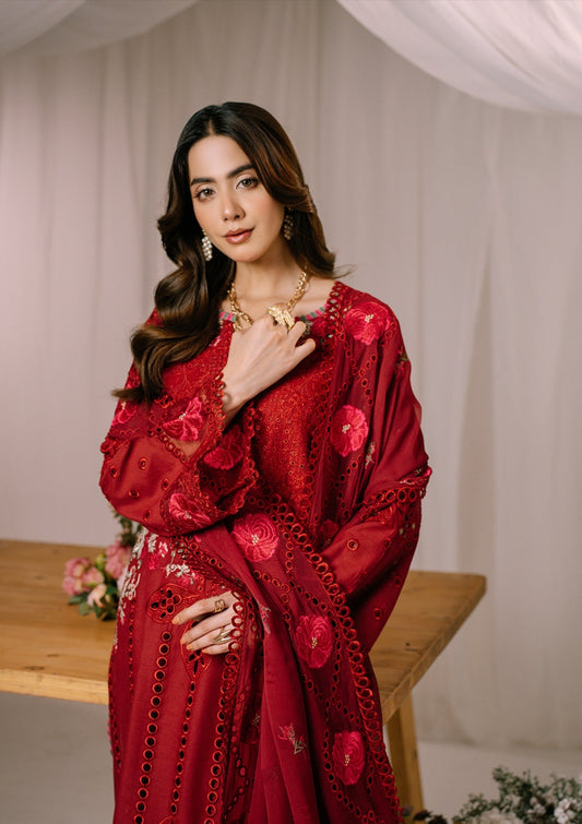 3 PC EMBROIDERED LAWN SUIT - BG858