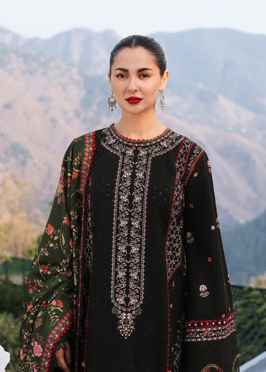 ZOBIA 3PC LAWN UNSTITCHED -  BG852