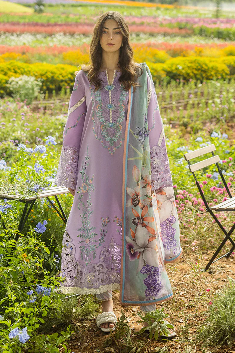 HEMLINE 3PC UNSTITCHED EMBROIDERED LAWN - BG860